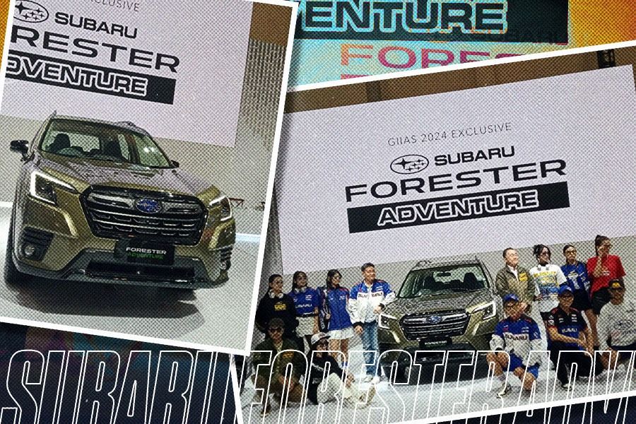 Pembukaan booth Subaru Indonesia di GIIAS 2024 dimeriahkan peluncuran Subaru Forester Adventure (Foto-foto: Kunta Bayu Waskita, Grafis: Yusuf/Skor.id).