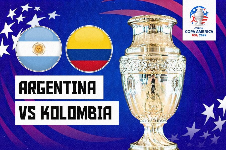 Pertandingan final Copa America 2024 antara Argentina vs Kolombia akan digelar Senin (15/7/2024) pagi pukul 07.00 WIB (Dede Sopatal Mauladi/Skor.id).