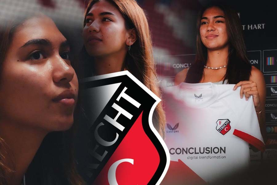 Pemain Timnas Putri Indonesia, Claudia Scheunemann, resmi dikontrak FC Utrecht Vrouwen. (Foto: Dok. FC Utrecht/Grafis: Deni Sulaeman/Skor.id)