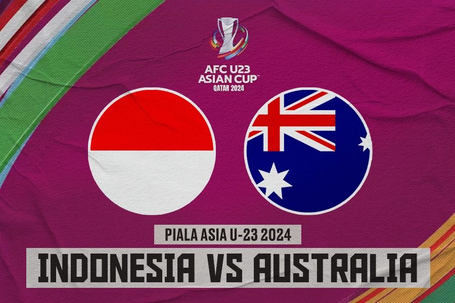 Timnas U-23 Indonesia (Indonesia U-23) vs Australia U-23. (Rahmat Ari Hidayat/Skor.id)