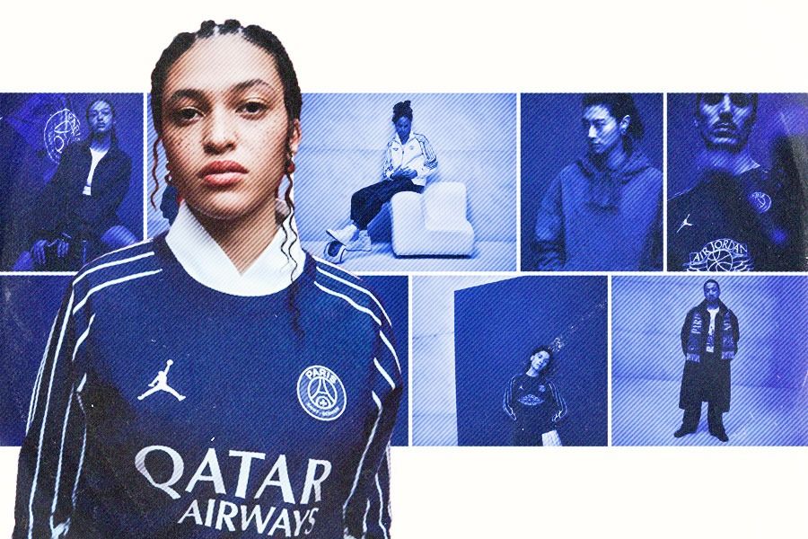 Kolaborasi Jordan Wings x Paris Saint-Germain hadirkan lini streetwear untuk penggemar PSG maupun Jordan Brand (Yusuf/Skor.id).