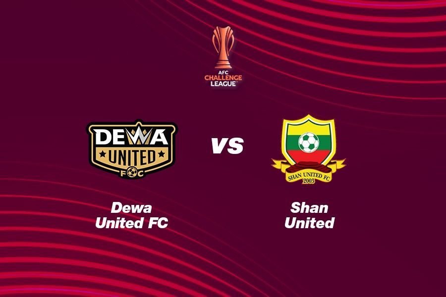 Dewa United vs Shan United di AFC Challenge League 2025-2026. (Grafis: Kevin Bagus Prinusa/Skor.id)
