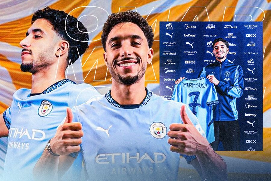 Striker anyar Manchester City, Omar Marmoush. (Dede Sopatal Mauladi/Skor.id)