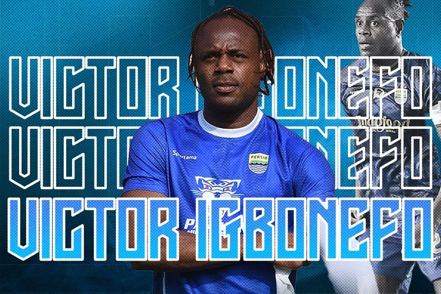 Victor Igbonefo (Persib Bandung). (Grafis: Yudhy Kurniawan/Skor.id)