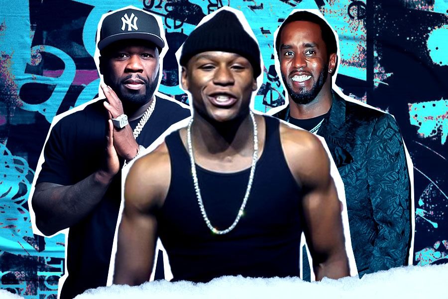 Ki-ka: 50 Cent, Floyd Mayweather Jr, dan P Diddy memiliki hubungan yang unik (Yusuf/Skor.id).