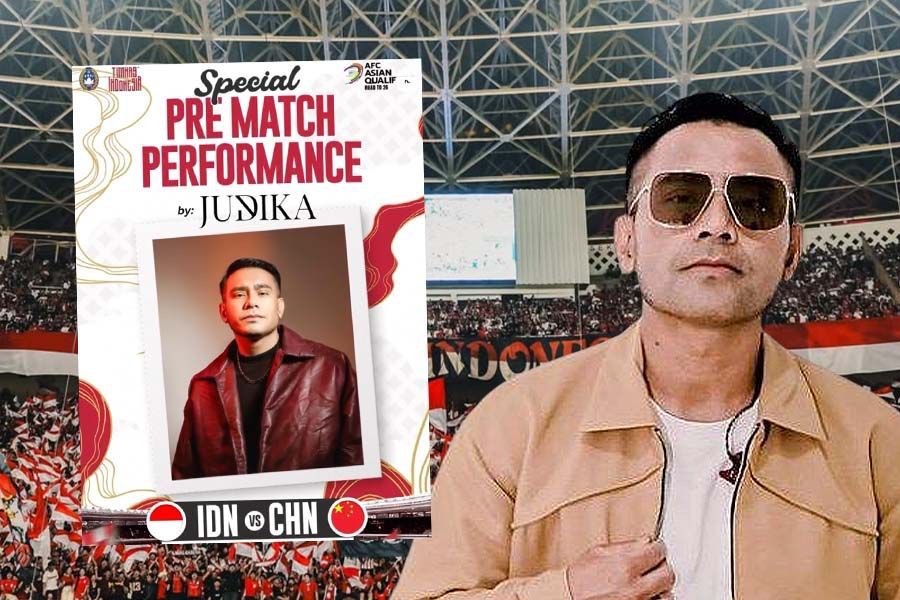 Penyanyi Indonesia, Judika, bakal meramaikan laga Timnas Indonesia vs Cina. (Grafis: Deni Sulaeman/Skor.id)