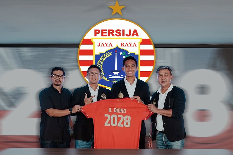 Rizky Ridho resmi dikontrak Persija hingga 2028. (Foto: Dok. Persija/Grafis: Yudhy Kurniawan/Skor.id)