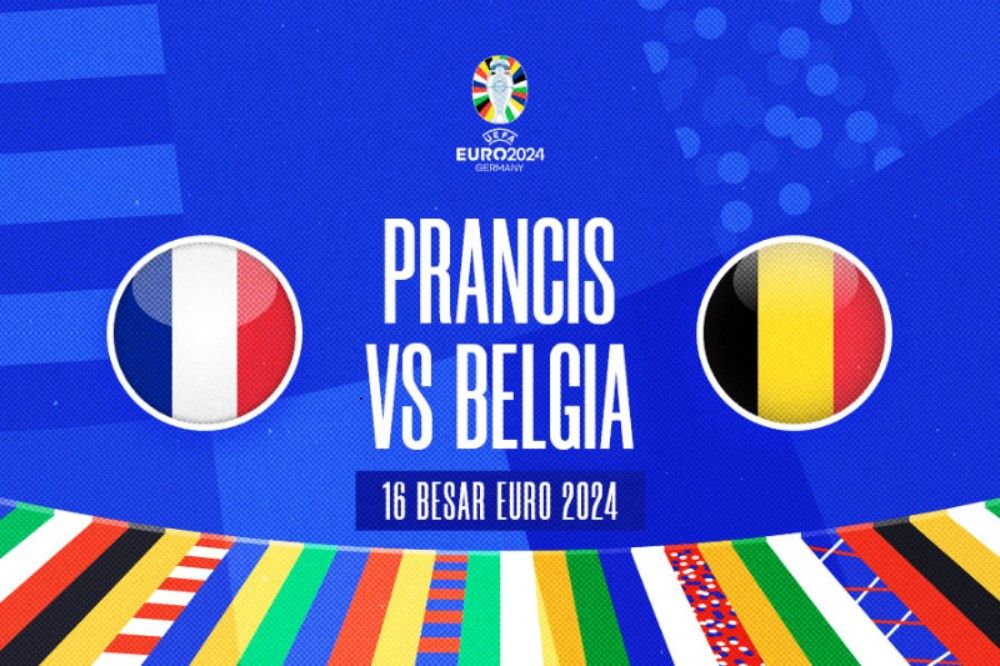 Dua tim tangguh Eropa, Prancis dan Belgia, harus saling jegal pada 16 besar Euro 2024 Senin (1/7/2024) pukul 23.00 WIB di Dusseldorf (Hendy Andika/Skor.id).