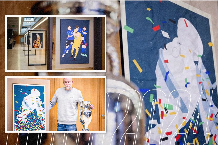 Instalasi Seni Gambarkan Momen-momen Heroik dalam Sejarah Piala Eropa