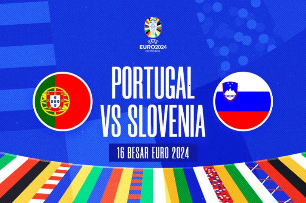 Laga 16 besar Euro 2024 antara Portugal vs Slovenia akan berlangsung Selasa (2/7/2024) dini hari pukul 02.00 WIB (Hendy Andika/Skor.id).