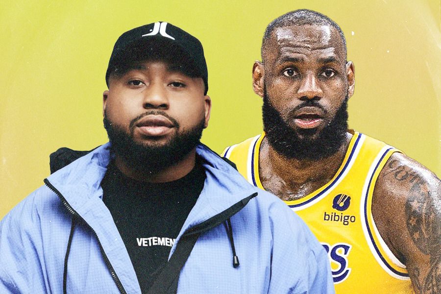 Youtuber yang juga influencer Dj Akademiks (kiri) menuding LeBron James berselingkuh (Jovi Arnanda/Skor.id).