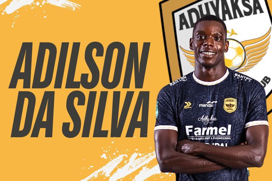 Penyerang Adhyaksa FC, Adilson Gancho da Silva. (Grafis: Deni Sulaeman/Skor.id)