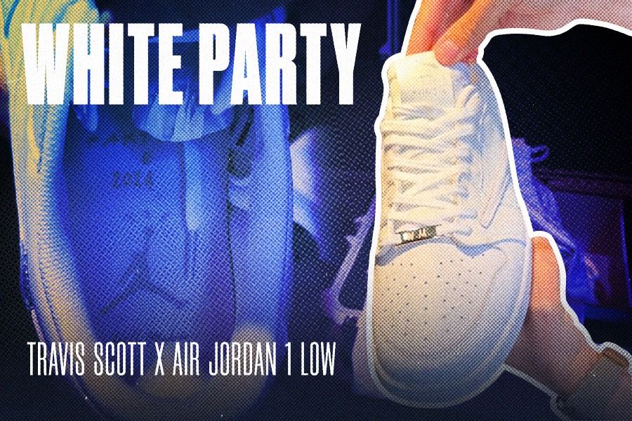 Travis Scott x Air Jordan 1 Low "White Party" (Yusuf/Skor.id).