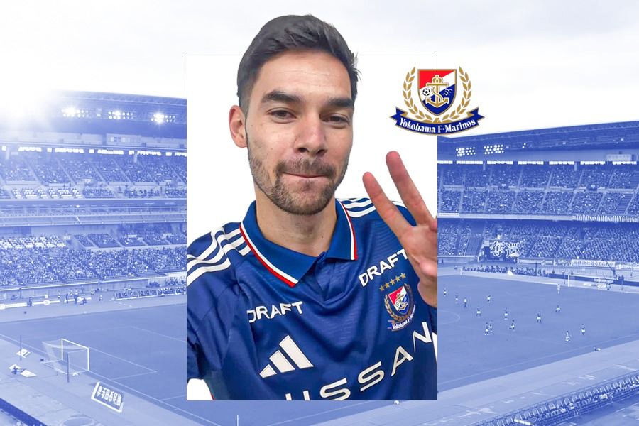 Sandy Walsh (Yokohama F. Marinos). (Foto: Dok. Yokohama F. Marinos/Grafis: Rahmat Ari Hidayat/Skor.id)