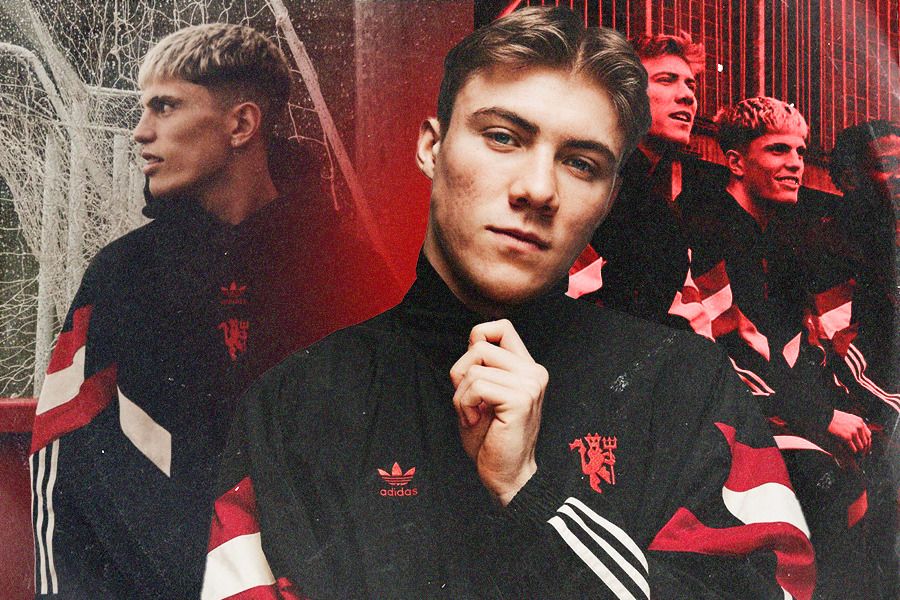 Para pemain Manchester United jadi model koleksi pakaian LFSTLR dari Adidas Originals (Jovi Arnanda/Skor.id).