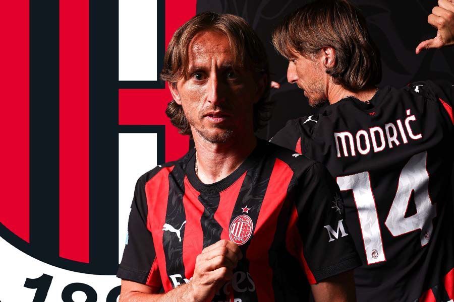 Luka Modric (AC Milan). (Grafis: Deni Sulaeman/Skor.id)