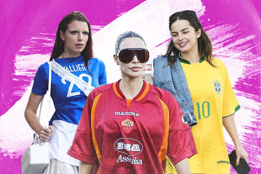 Para selebritas wanita kini banyak yang bergaya dengan jersey sepak bola (Jovi Arnanda/Skor.id).