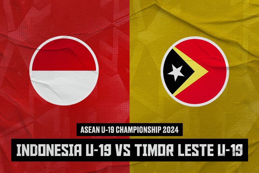 Timnas U-19 Indonesia (Indonesia U-19) vs Timor Leste U-19. (Jovi Arnanda/Skor.id)