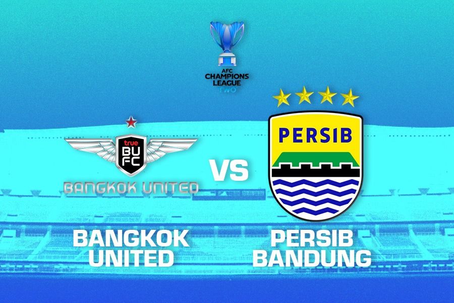 Bangkok United vs Persib Bandung di AFC Champions League 2 2025-2026. (Grafis: Kevin Bagus Prinusa/Skor.id)
