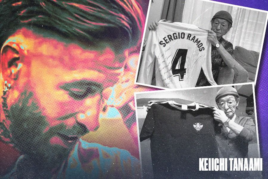 Bek legendaris Spanyol, Sergio Ramos, merasakan duka mendalam atas wafatnya seniman Jepang, Keiichi Tanaami (Yusuf/Skor.id).