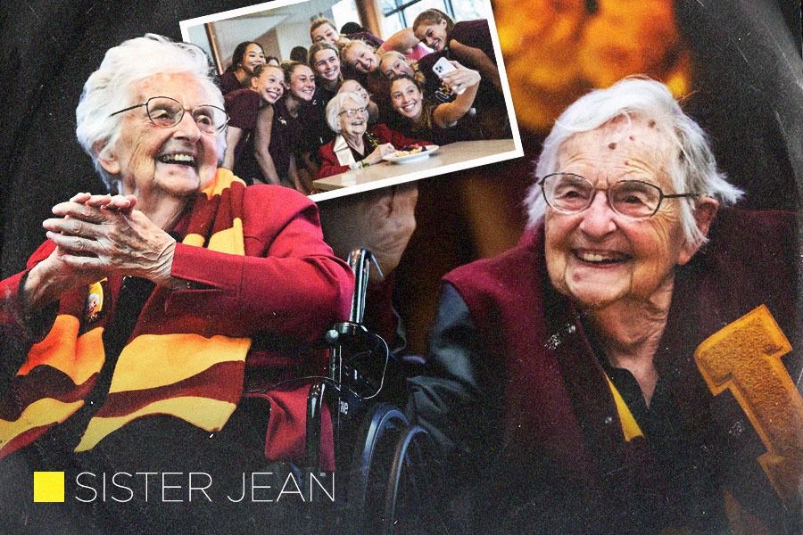 Sister (Suster) Jean kini berusia 105 tahun dan tetap beraktivitas bersama tim basket NCAA, Loyola Ramblers (Yusuf/Skor.id).