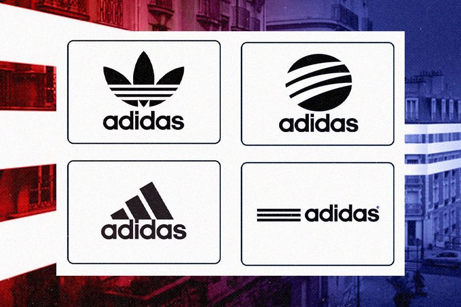 Empat dari beberapa logo Adidas yang masih bertahan hingga saat ini (Dede Sopatal Mauladi/Skor.id).