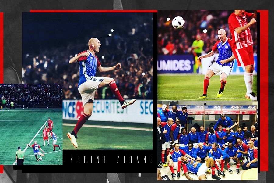 Berbagai aksi Zinedine Zidane saat masih memperkuat Timnas Prancis (Rahmat Ari Hidayat/Skor.id).