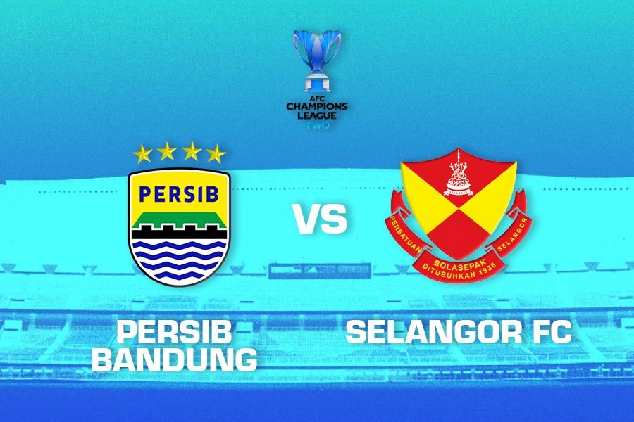 Persib Bandung vs Selangor FC di AFC Champions League 2 2025-2026. (Grafis: Kevin Bagus Prinusa/Skor.id)