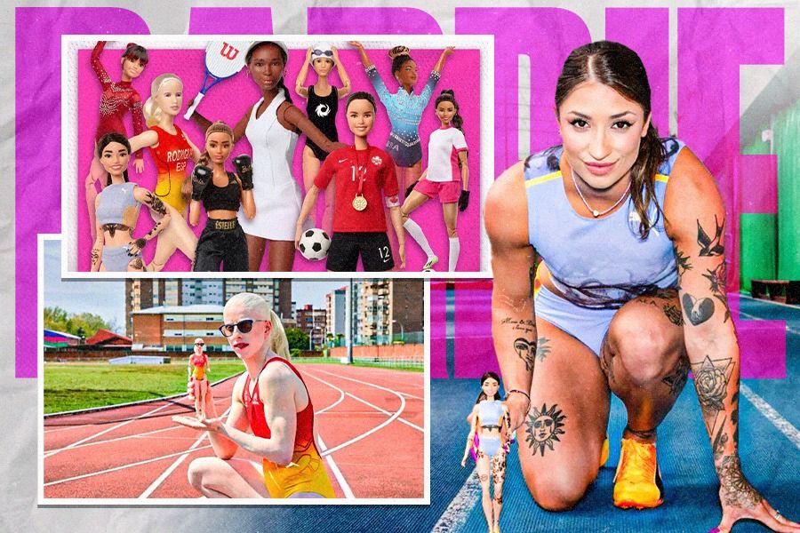 Ini 9 karakter atlet wanita yang dibuatkan boneka Barbie, termasuk atlet paratriathlon Susana Rodriguez (kiri) dan sprinter Ewa Swoboda (Dede Sopatal Mauladi/Skor.id).