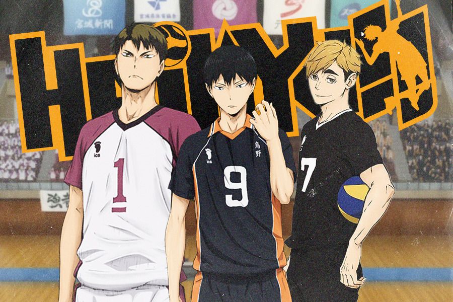 Kiri ke kanan: Wakatoshi Ushijima, Tobio Kageyama, dan Atsumu Miya masuk tiga besar pemain voli terbaik dalam anime Haikyuu!! (Jovi Arnanda/Skor.id).