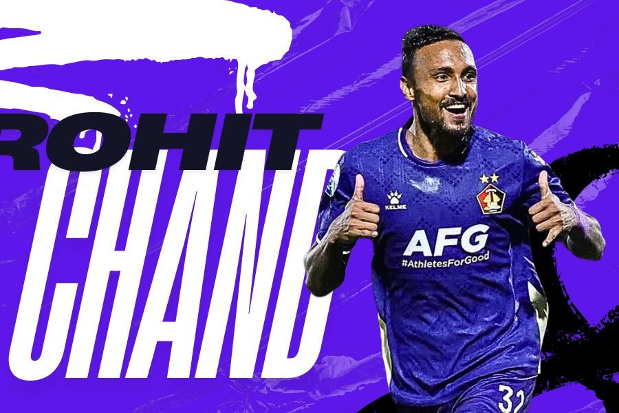 Pemain asing Persik Kediri, Rohit Chand. (Foto: Dok. Instagram @rohitchandthakuri32/Grafis: Deni Sulaeman/Skor.id)