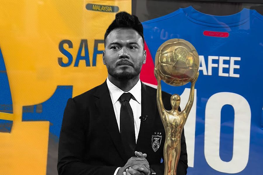 Eks striker Timnas Malaysia, Safee Sali. (Grafis: Deni Sulaeman/Skor.id)