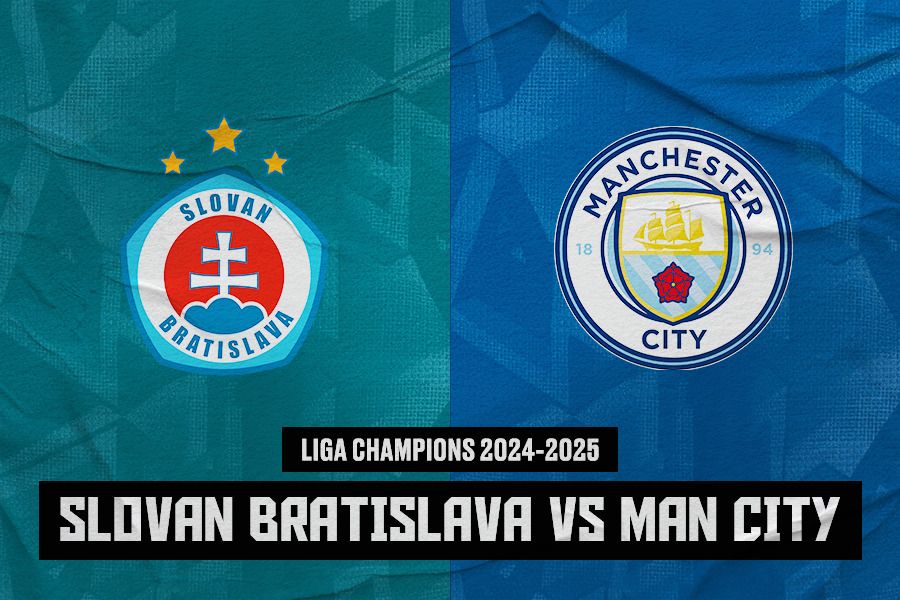 Prediksi dan Link Live Streaming Slovan Bratislava vs Man City di Liga Champions 2024-2025