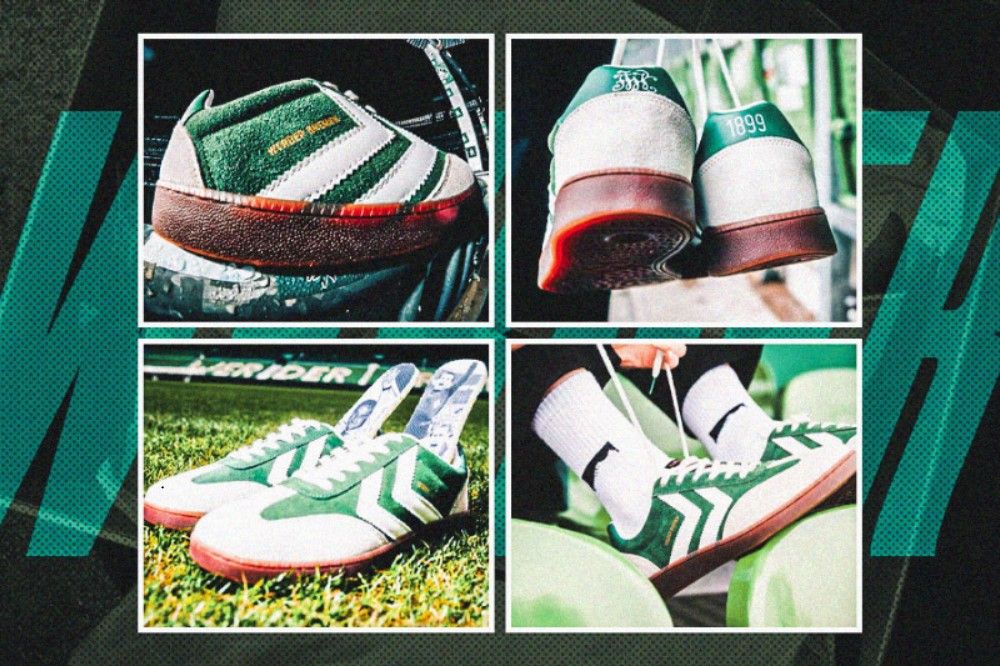 Sneaker edisi spesial hasil kerja sama Werder Bremen dengan Hummel dan Gluckstreter. (Hendy AS/Skor.id)