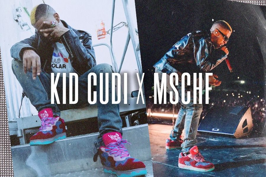 Sneaker kolaborasi rapper Kid Cudi x MSCHF (Jovi Arnanda/Skor.id).