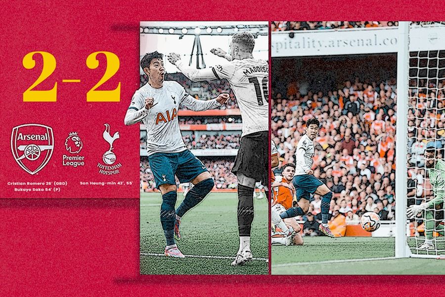 Hasil Arsenal vs Tottenham: Son Heung-min Cetak Gol Ke-150 bersama Spurs 