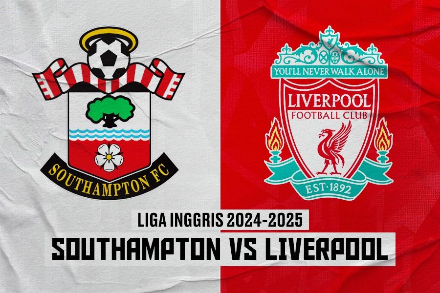 Laga Southampton vs Liverpool di Liga Inggris 2024-2025. (Rahmat Ari Hidayat/Skor.id).