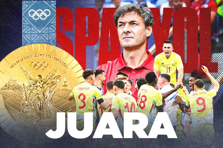 Timnas U-23 Spanyol meraih medali emas Olimpiade 2024. (Yusuf/Skor.id).