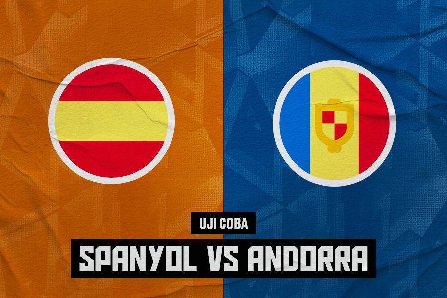 Laga uji coba Spanyol vs Andorra. (Jovi Arnanda/Skor.id).