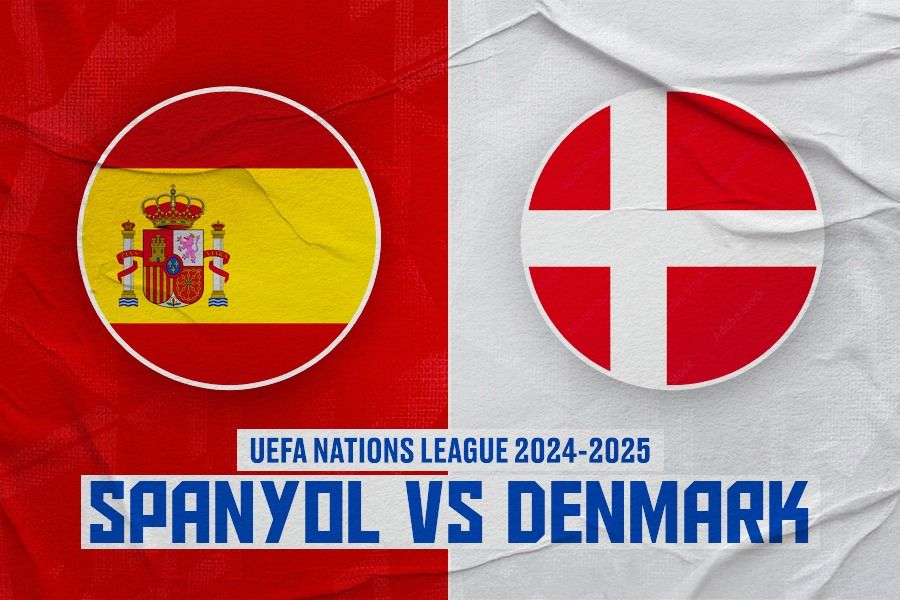 Spanyol vs Denmark di UEFA Nations League 2024-2025. (Rahmat Ari Hidayat/Skor.id).