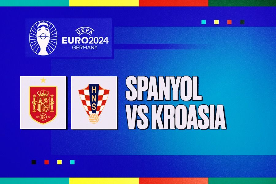 Spanyol vs Kroasia di Euro 2024. (Rahmat Ari Hidayat/Skor.id).
