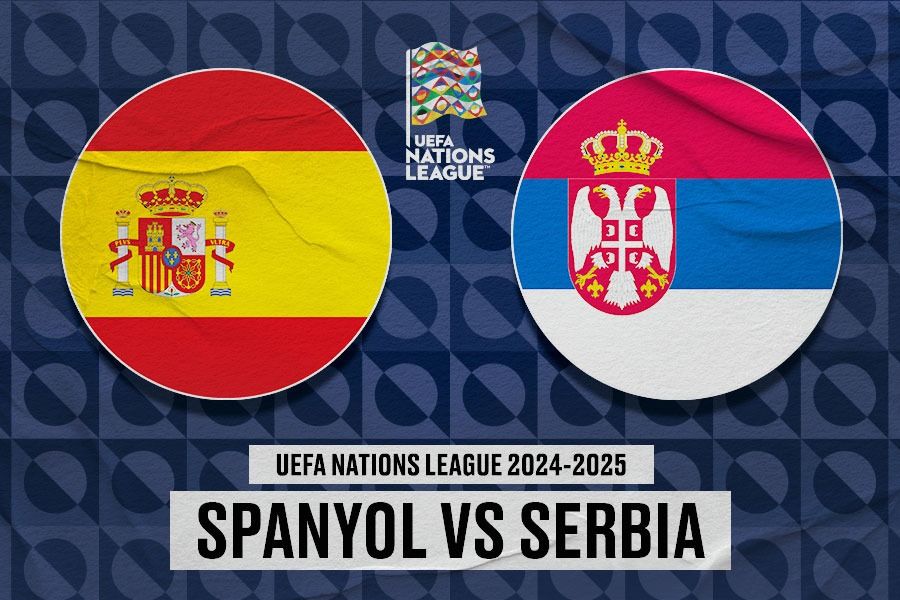 Laga Spanyol vs Serbia di UEFA Nations League 2024-2025. (Yusuf/Skor.id).