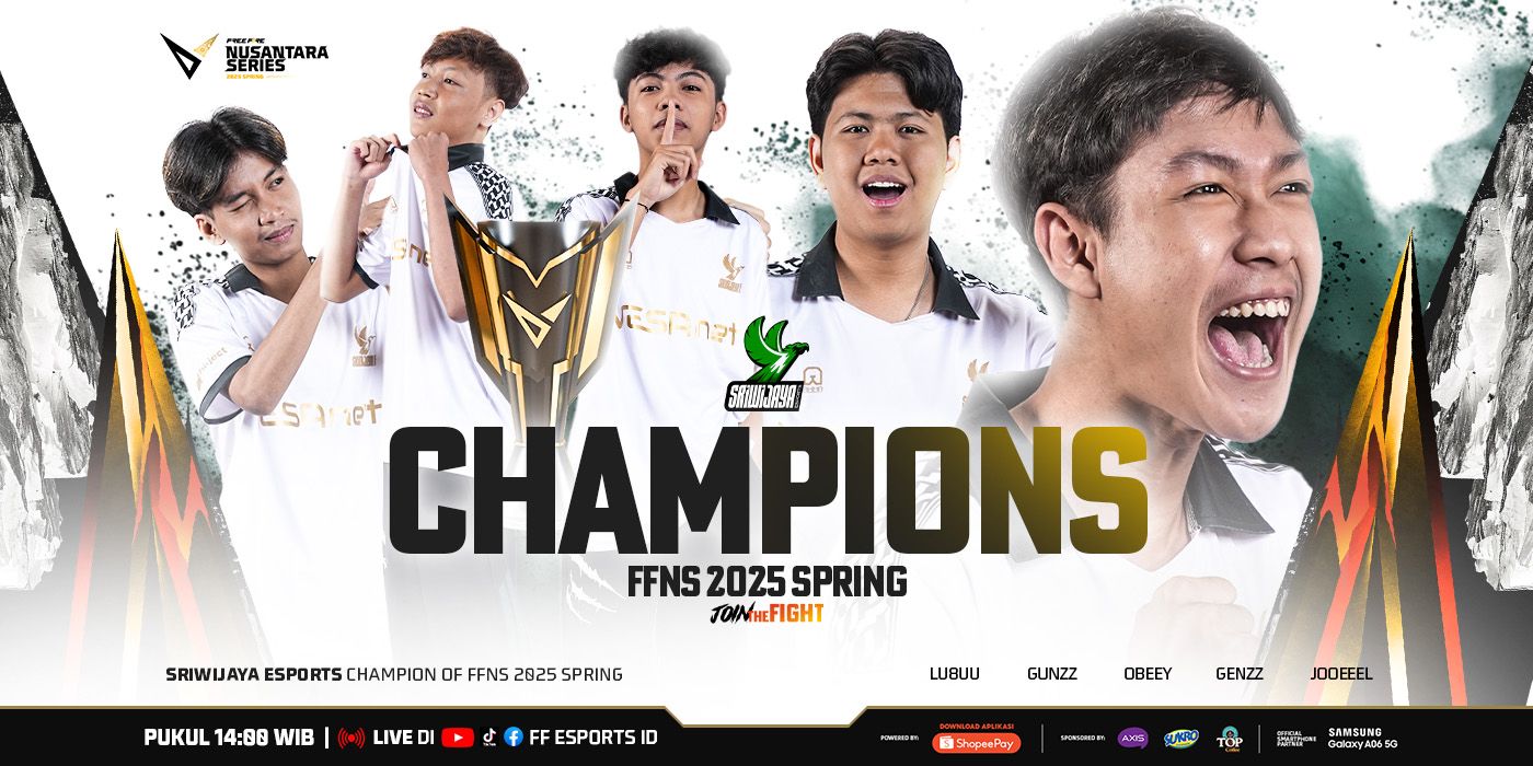 Sriwijaya Esports Juara FFNS Spring 2025. (Garena)