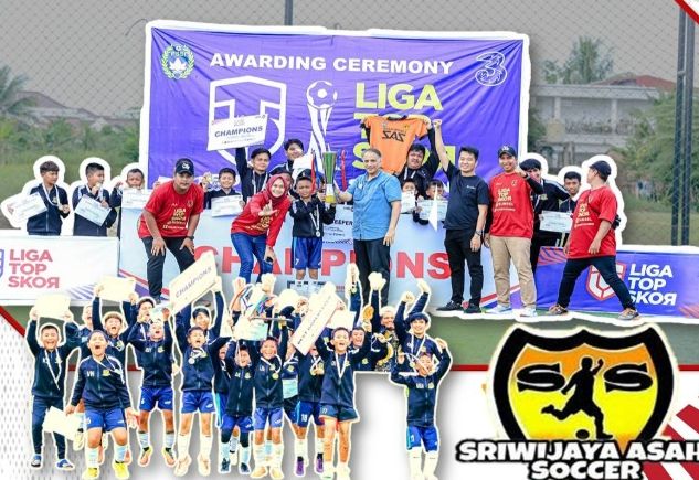 Sriwijaya Asah Soccer jadi juara Liga TopSkor U-12 Sumsel 2025.