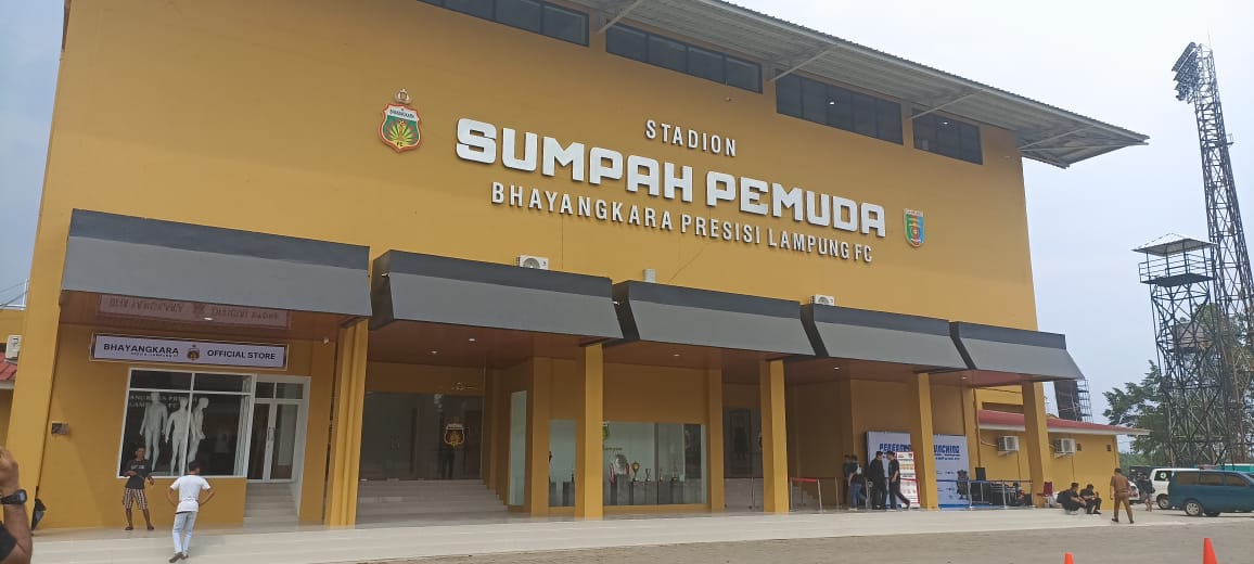 Stadion Sumpah Pemuda, Lampung yang akan menjadi markas Bhayangkara Presisi Lampung FC. (Estu Santoso/Skor.id)