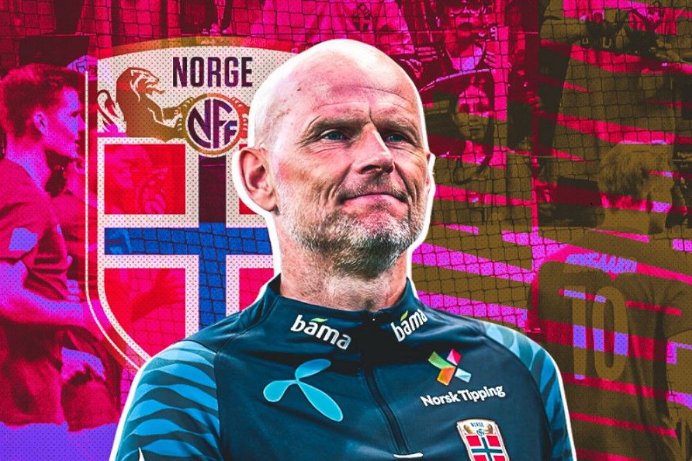 Pelatih timnas Norwegia, Stale Solbakken. (Hendy AS/Skor.id).