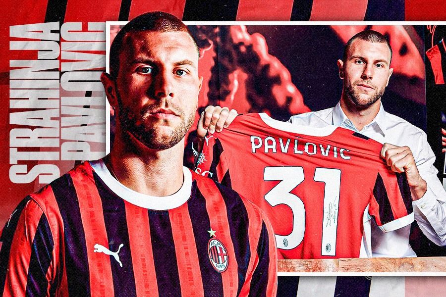 Bek baru AC Milan, Strahinja Pavlovici. (Dede Sopatal Mauladi/Skor.id).