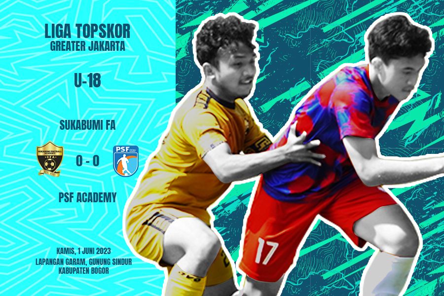 Hasil Liga TopSkor U-18: Gagal Balas Kekalahan, PSF Academy Ditahan Imbang Sukabumi FA
