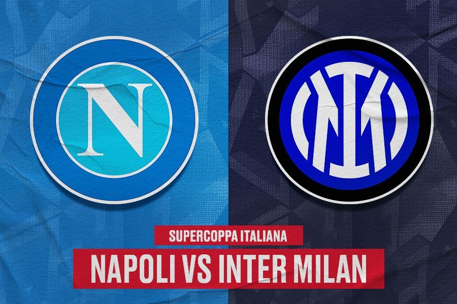 Laga Supercoppa Italiana (Piala Super Italia) antara Napoli vs Inter Milan. (Yusuf/Skor.id).