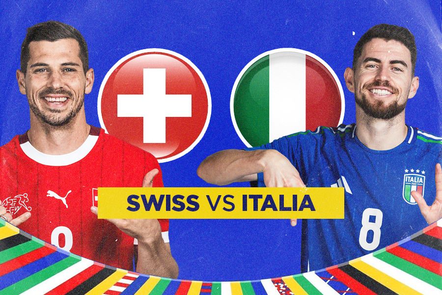 Laga Swiss vs Italia di 16 besar Euro 2024, Sabtu (29/6/2024) pukul 23.00 WIB. (Hendy Andika/Skor.id).